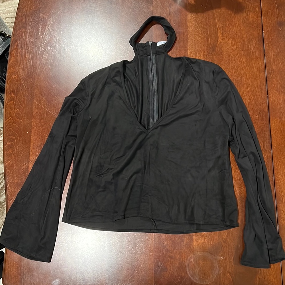 Gab and Kate Black Velvet Long Sleeve